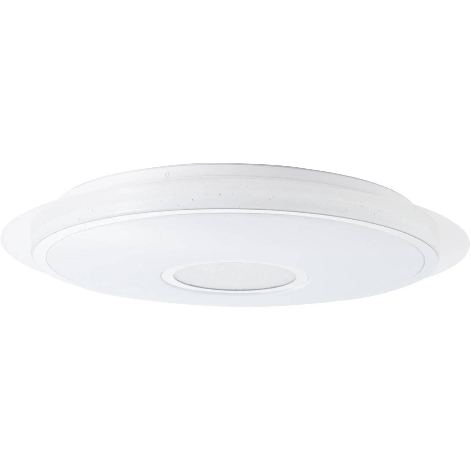 Weiße LED-Deckenleuchte Ronny, 56 cm, mit Fernbedienung und Sternenhimmel-Effekt für Innenräume.