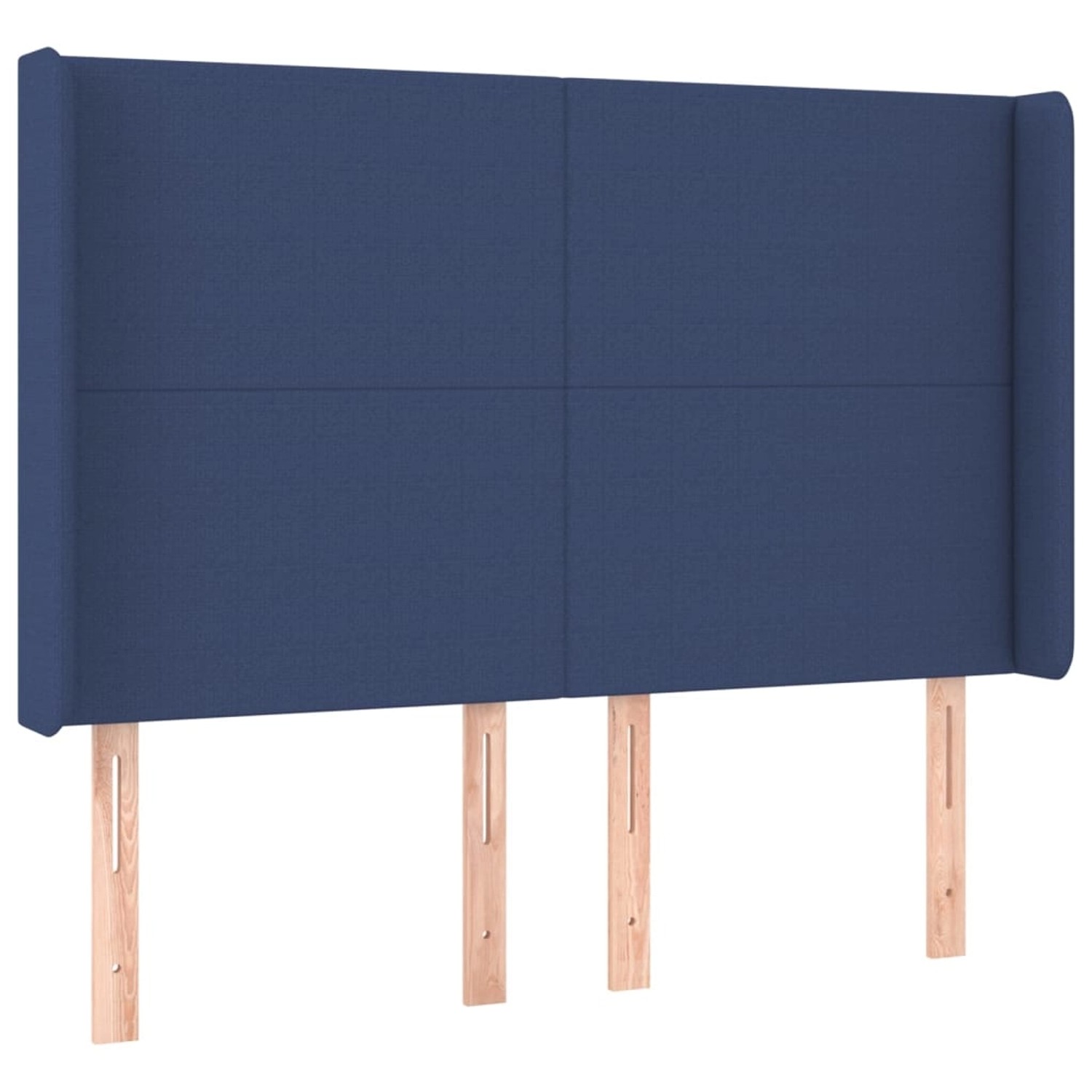vidaXL LED Kopfteil Blau 147x16x118/128 cm Stoff 3123772