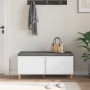 vidaXL Flurbank mit Kissen mit Speicher mit Tür Weiß 100 x 38 x 46 cm 891536_4