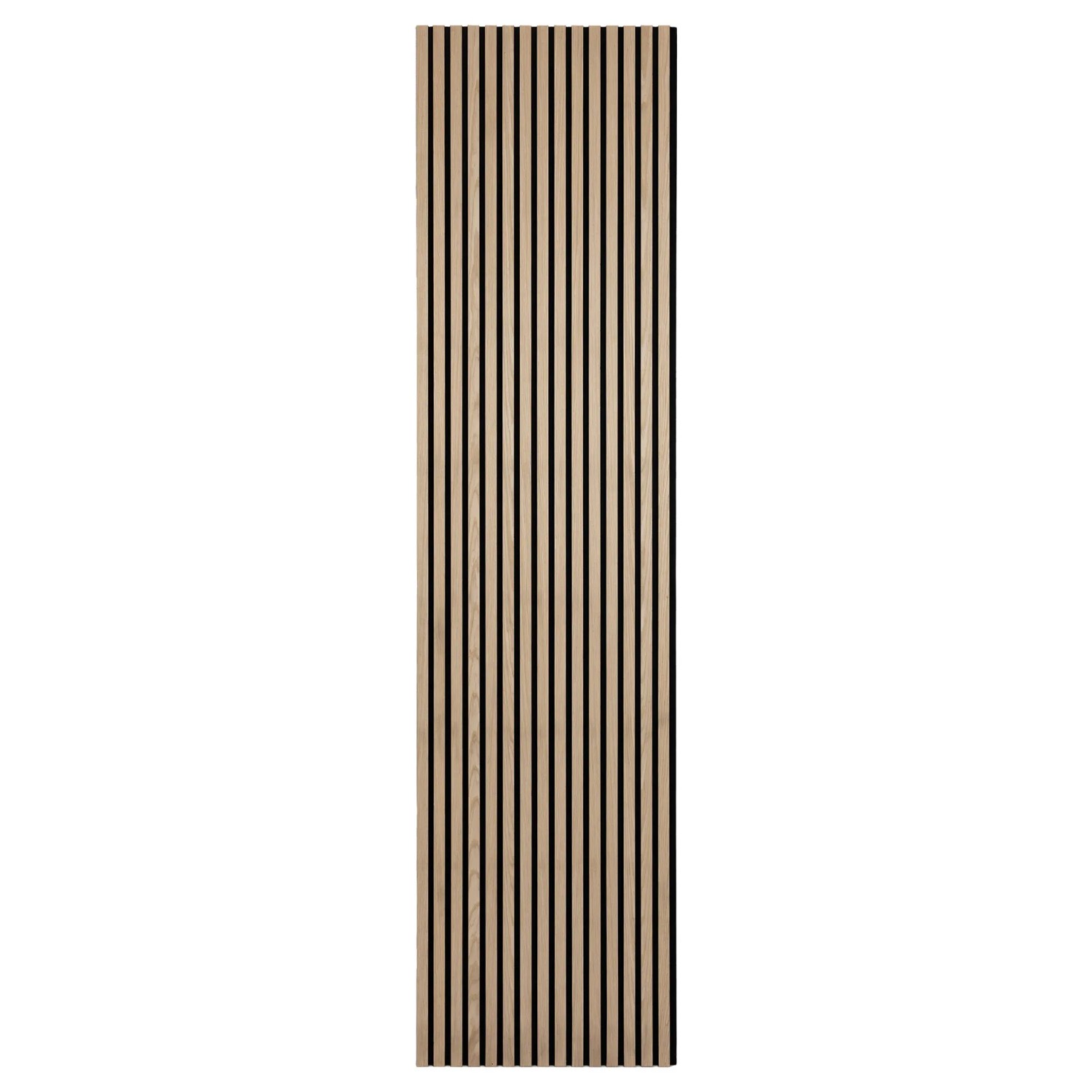 Denpanels Akustikpaneel Filz und Kern Schwarz 240 cm x 52 cm Eiche FSC®