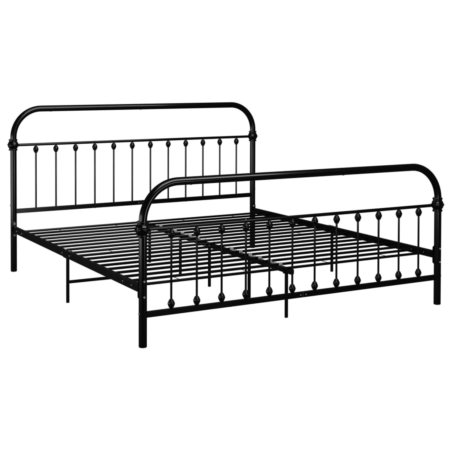 vidaXL Bettgestell Schwarz Metall 180x200 cm Modell 5618272 günstig online kaufen