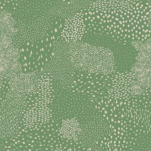 Grüne Vliestapete mit Bauernhof-Motiv (Bäume, Tiere) von Joules, 10 m x 52 cm.