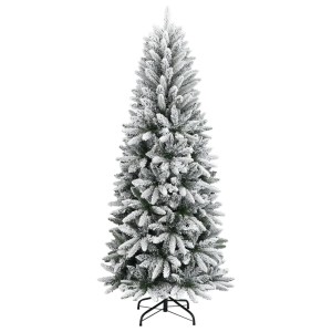 Beschneiter, künstlicher Weihnachtsbaum (210 cm) von vidaXL mit Stahlständer.
