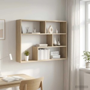 vidaXL Wandregal Wandhalterung Sonoma-Eiche 95 x 20 x 69,5 cm 8012142
