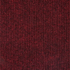 Rote Schatex Nadelfilz Teppichfliese mit Cord-Optik, selbstliegend, 50x50 cm.
