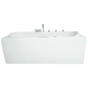 Basera® Indoor Whirlpool Palau Premium, 180x80 cm, in Weiß mit Armatur-Set.