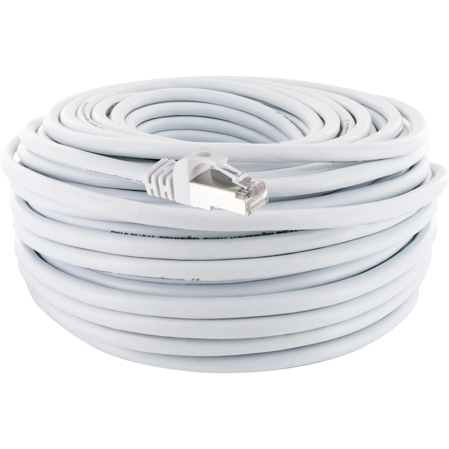 Schwaiger CAT 6 Netzwerkkabel, SF/UTP, RJ45 Stecker, 30m, aufgerollt.