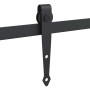 vidaXL Schiebetürbeschlag Set, 200 cm, Karbonstahl, für Schranktüren.