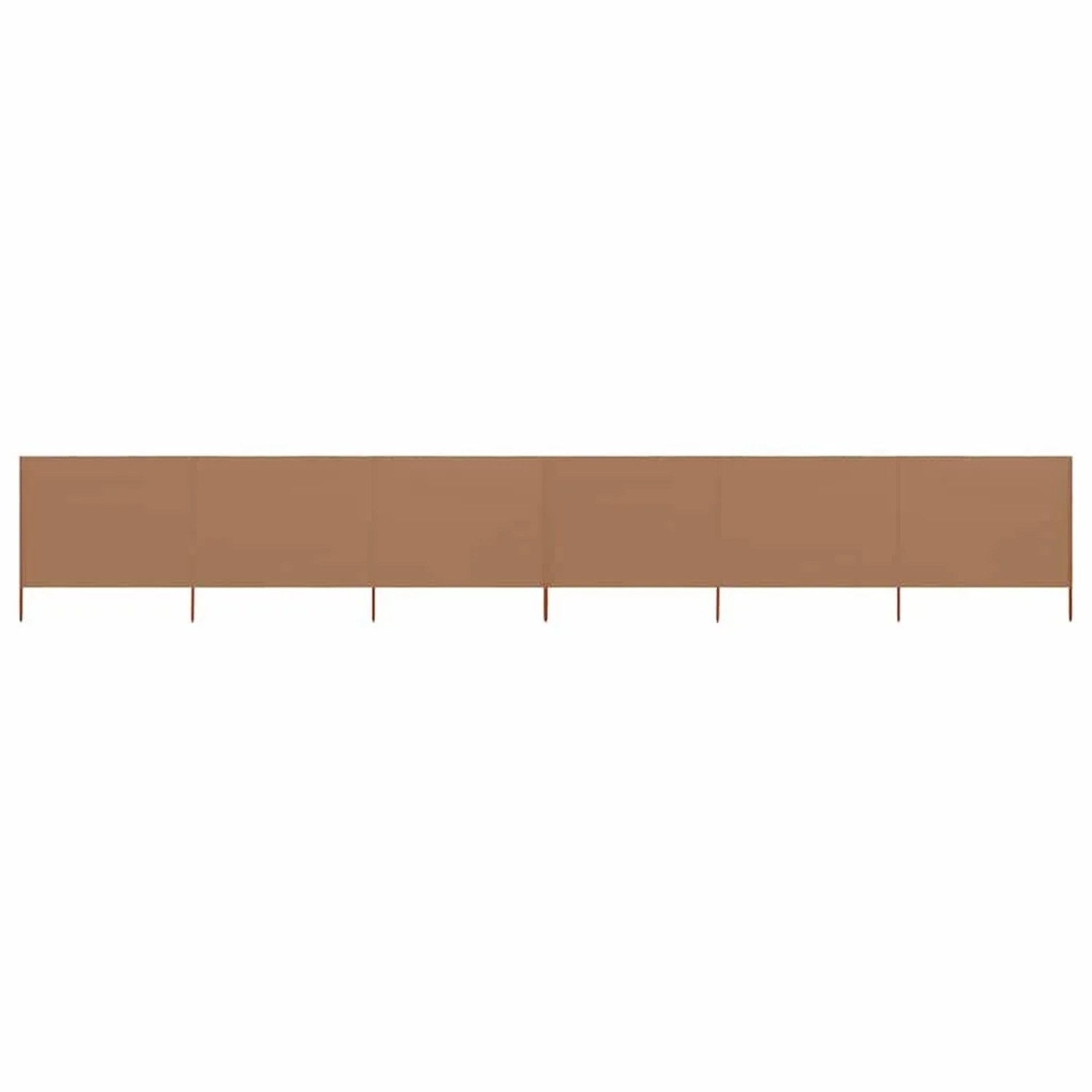 vidaXL 6 Teiliges Windschutzgewebe 800 x 120 cm Taupe 47177