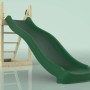 Dunkelgrüne OutdoorToys Rutsche Kolibri (220cm) mit Holzleiter für Spieltürme & Spielanlagen.