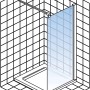 Schulte Walk In Dusche Alexa Style 2.0, Frontteil mit klarem Glas und mattschwarzem Profil, 200x120 cm.