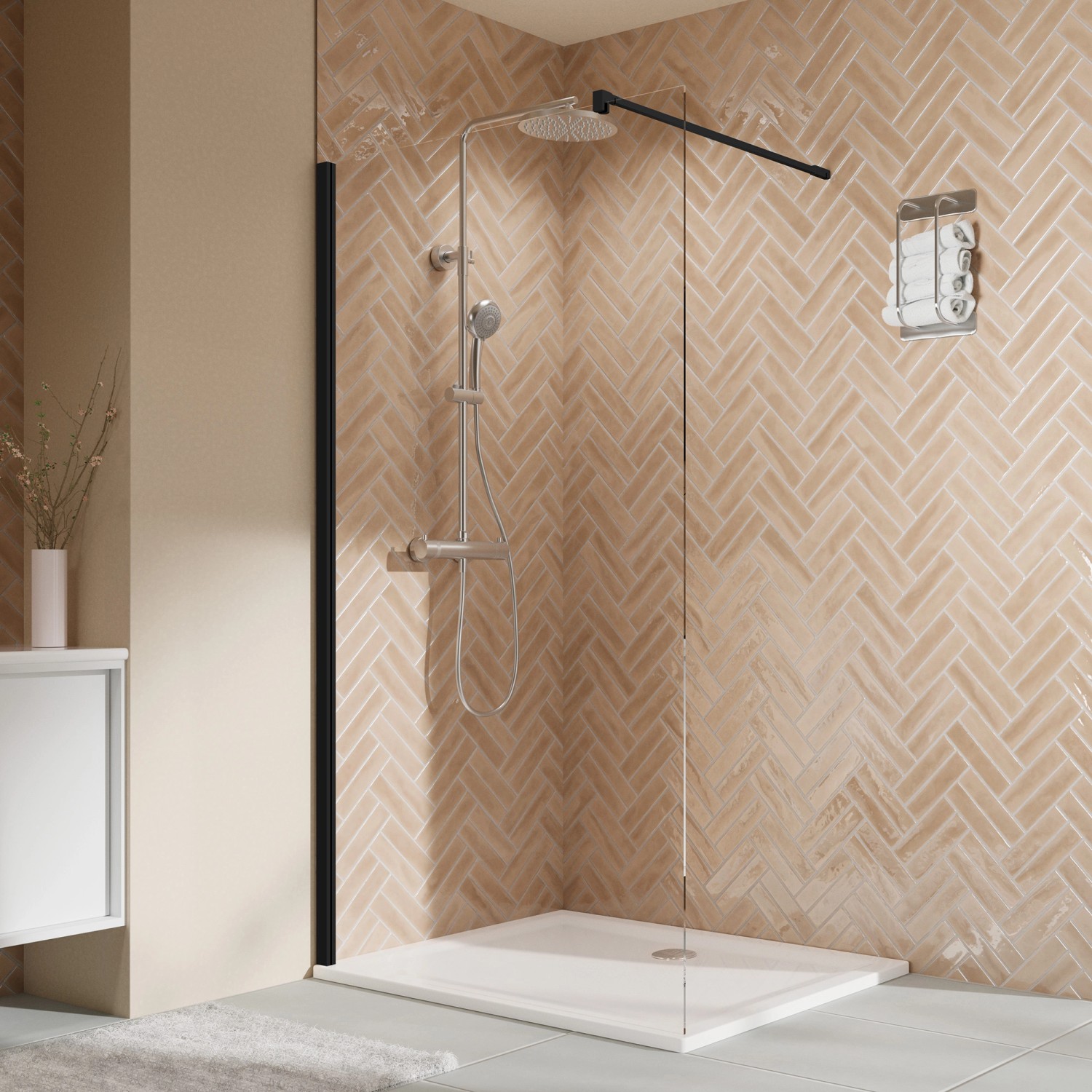 Breuer Duschwand Elana 2.0 Alleinstehend Klarglas inkl. CER+ 200 cm x 120 c günstig online kaufen