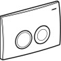 Geberit Delta25 WC-Drückerplatte, verchromt matt, 2-Mengen-Spülung.