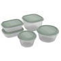 Rotho Elements Frischhaltedosen-Set, 5-teilig, Mistletoe Green, verschiedene Größen.