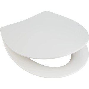 Weißer baliv WC-Sitz Redona aus Duroplast mit Absenkautomatik.