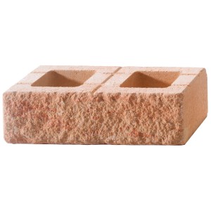Bruchsteinmauer Grundelement in Sandsteinfarben, 50x25x15 cm, für Mauersysteme im Garten.