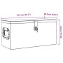 DELUKE Aluminiumbox Mit Deckel Abschließbar Alubox Deichselbox Alu Anhängerbox Werkzeugkiste Transportbox Metallkiste 61,5x26,5x30cm Silber_7