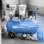 Blauer Güde Kompressor Airpower 150/8/24 Silent mit Zubehör und 24 l Kessel.