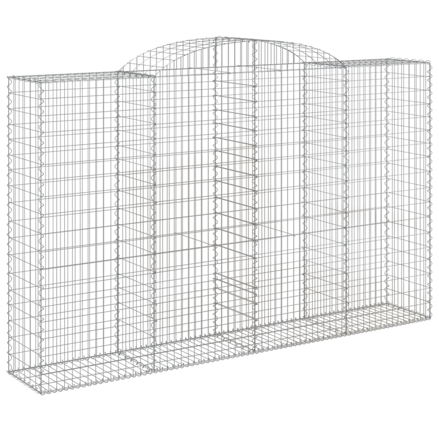 vidaXL Gabionen mit Hochbogen 8 Stk 300x50x180/200cm Eisen 1669242