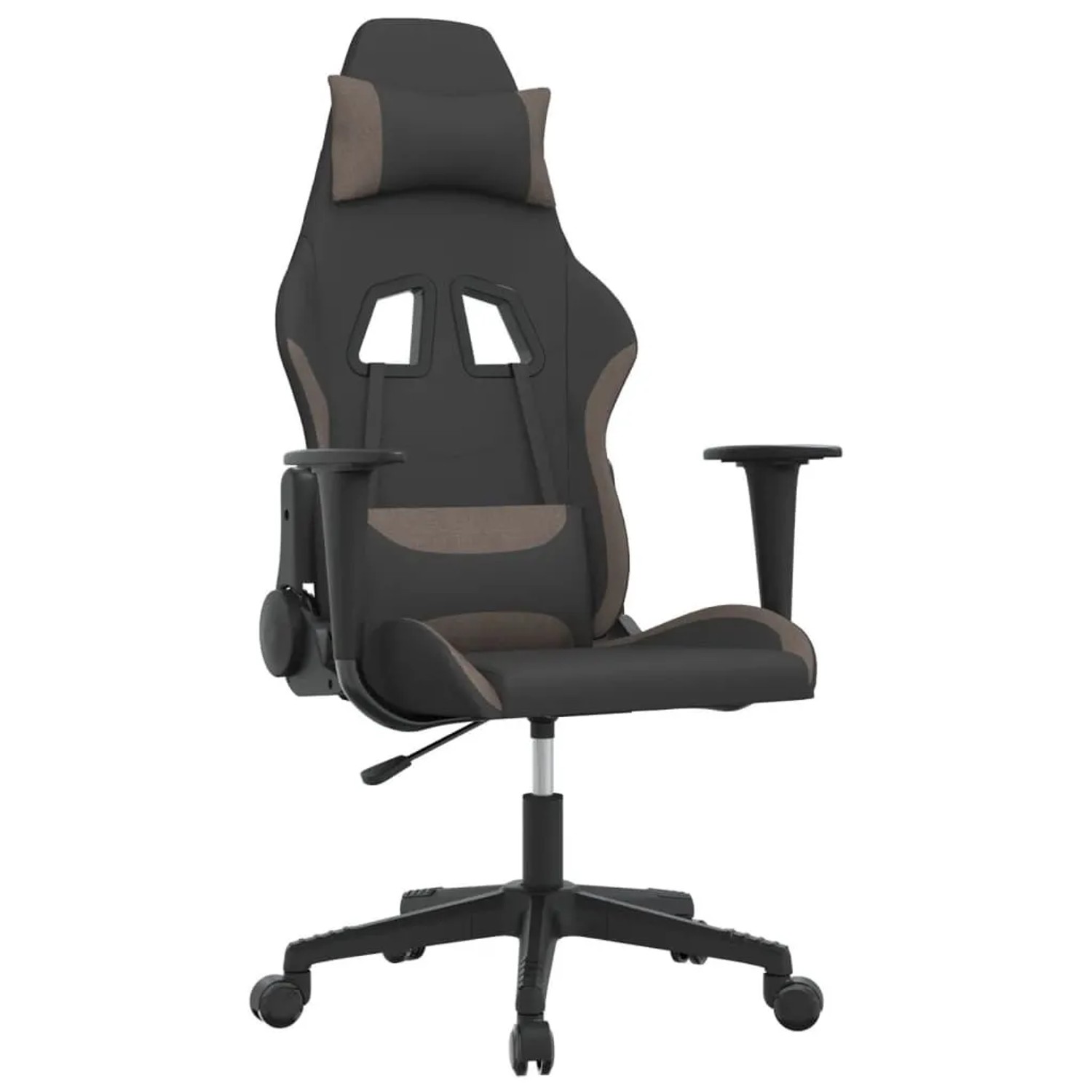 vidaXL Gaming-Stuhl Schwarz und Taupe Stoff 3143735 günstig online kaufen