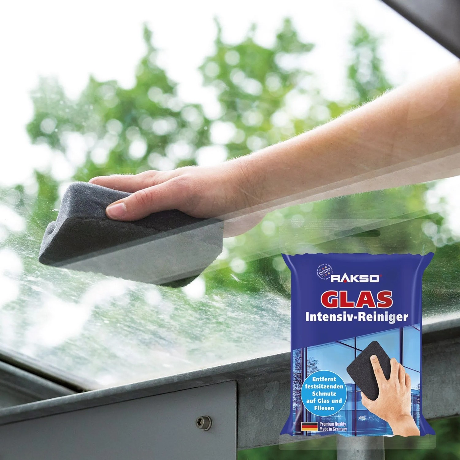 RAKSO Schwämme Glas Intensivreiniger 1 x 1 Stück_5
