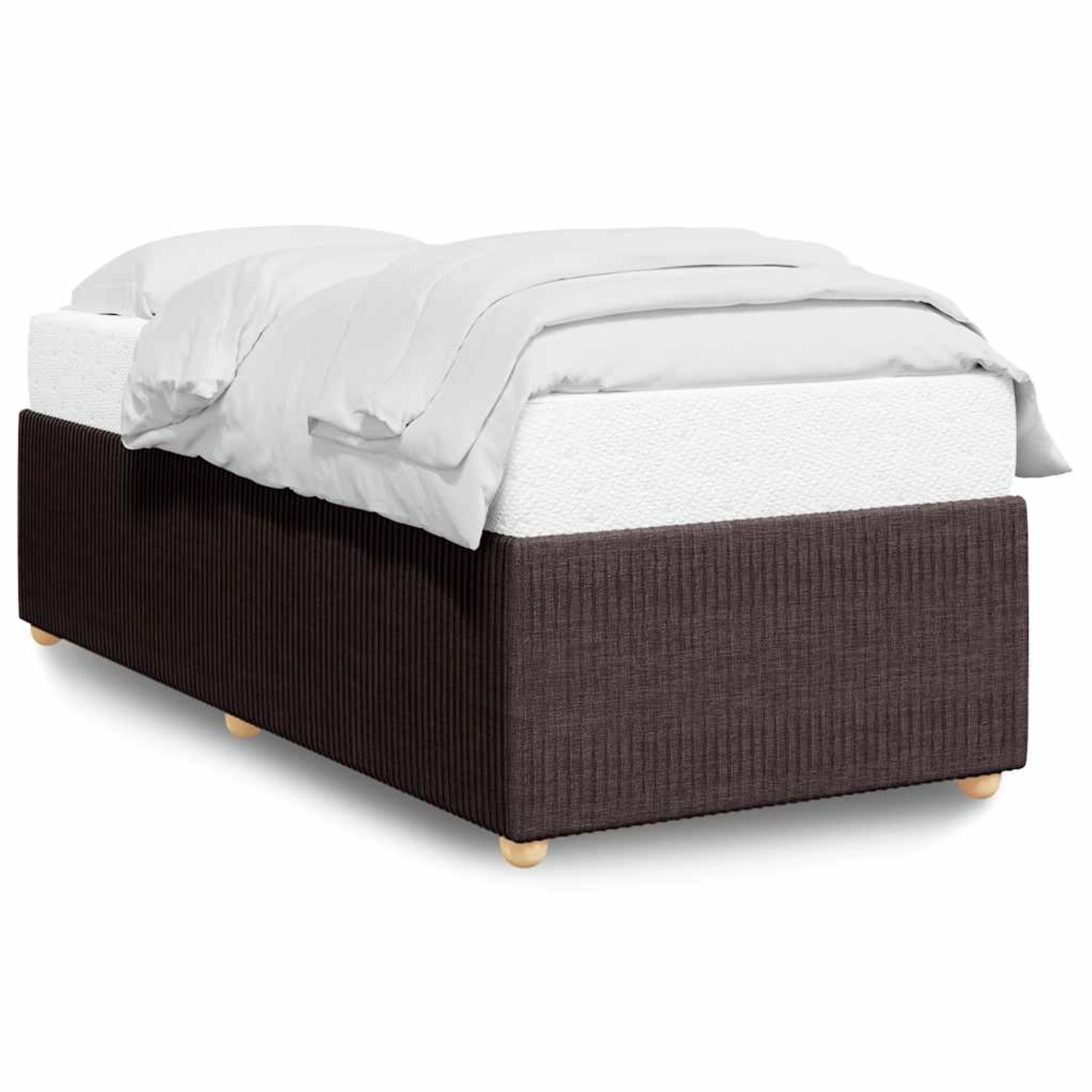vidaXL Bettgestell ohne Matratze Dunkelbraun 80x200 cm Stoff 3284896 günstig online kaufen