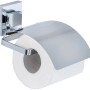 Wenko Toilettenpapierhalter Cover Quadro aus Edelstahl mit Papierrolle.