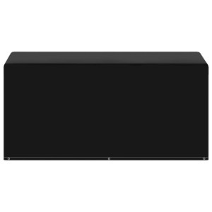 Schwarze vidaXL Gartenmöbel-Abdeckung aus PE mit 6 Aluminiumösen, 160x80x75 cm. Schutzhülle für Gartenmöbel.