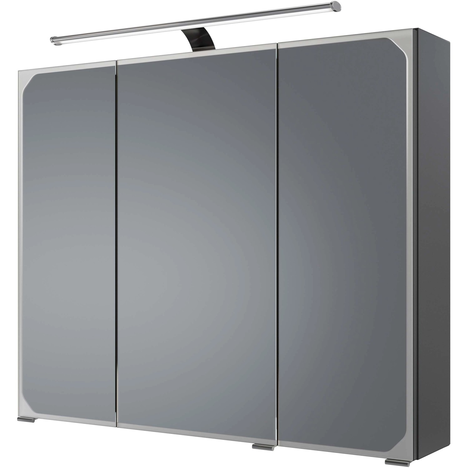 Pelipal Spiegelschrank Quantum 05 Anthrazit 85 cm mit Softclose Türen