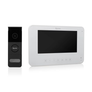 Byron Video-Türsprechanlage mit 7-Zoll-Display, kabelgebunden. Set mit Außen- und Innenmodul.