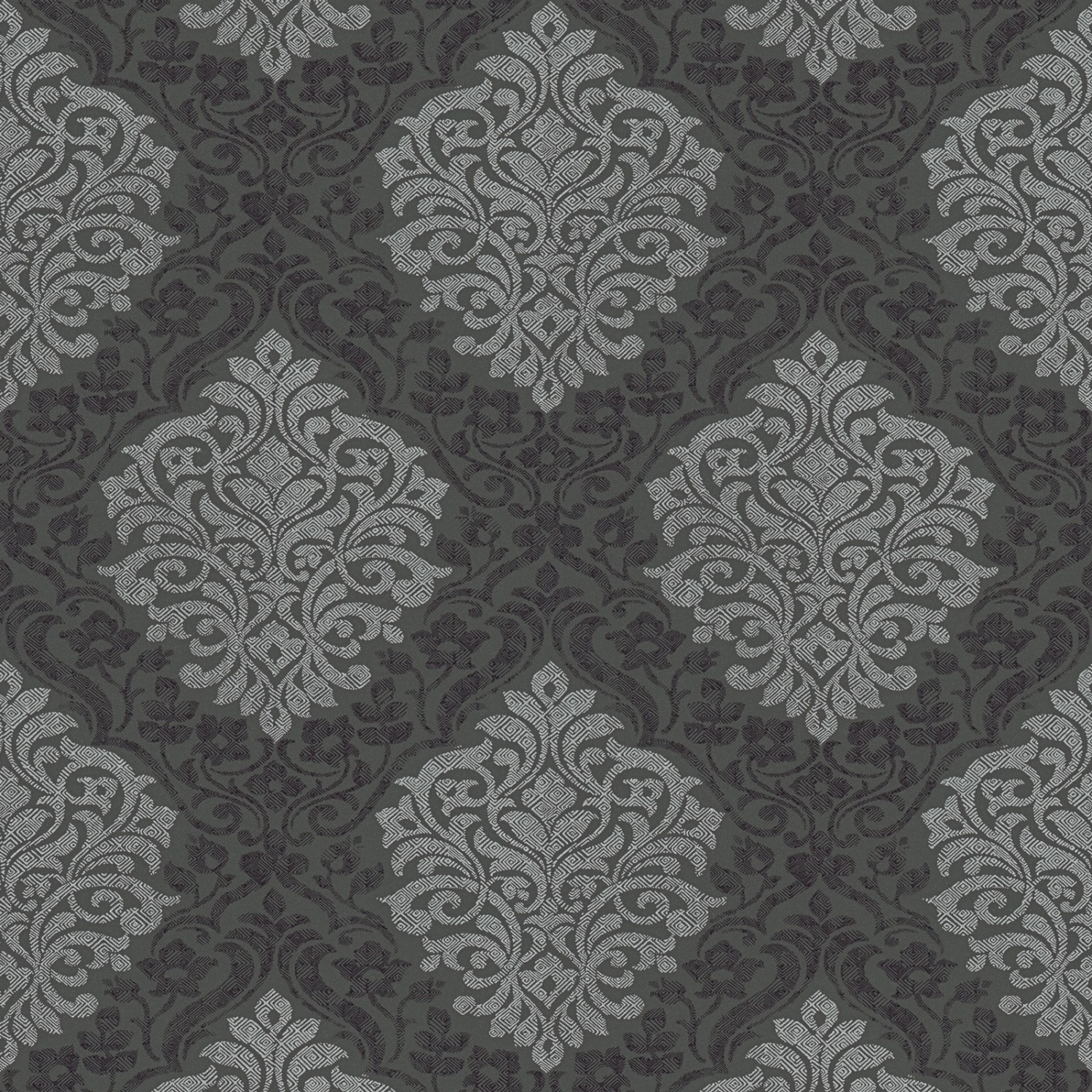 Bricoflor Neobarock Tapete in Schwarz Grau Moderne Barock Tapete Ideal für Schlafzimmer und Wohnzimmer Edle Vliestapete 
