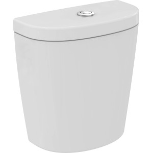 Weißer Ideal Standard Connect Arc Aufputzspülkasten mit Zulauf unten.