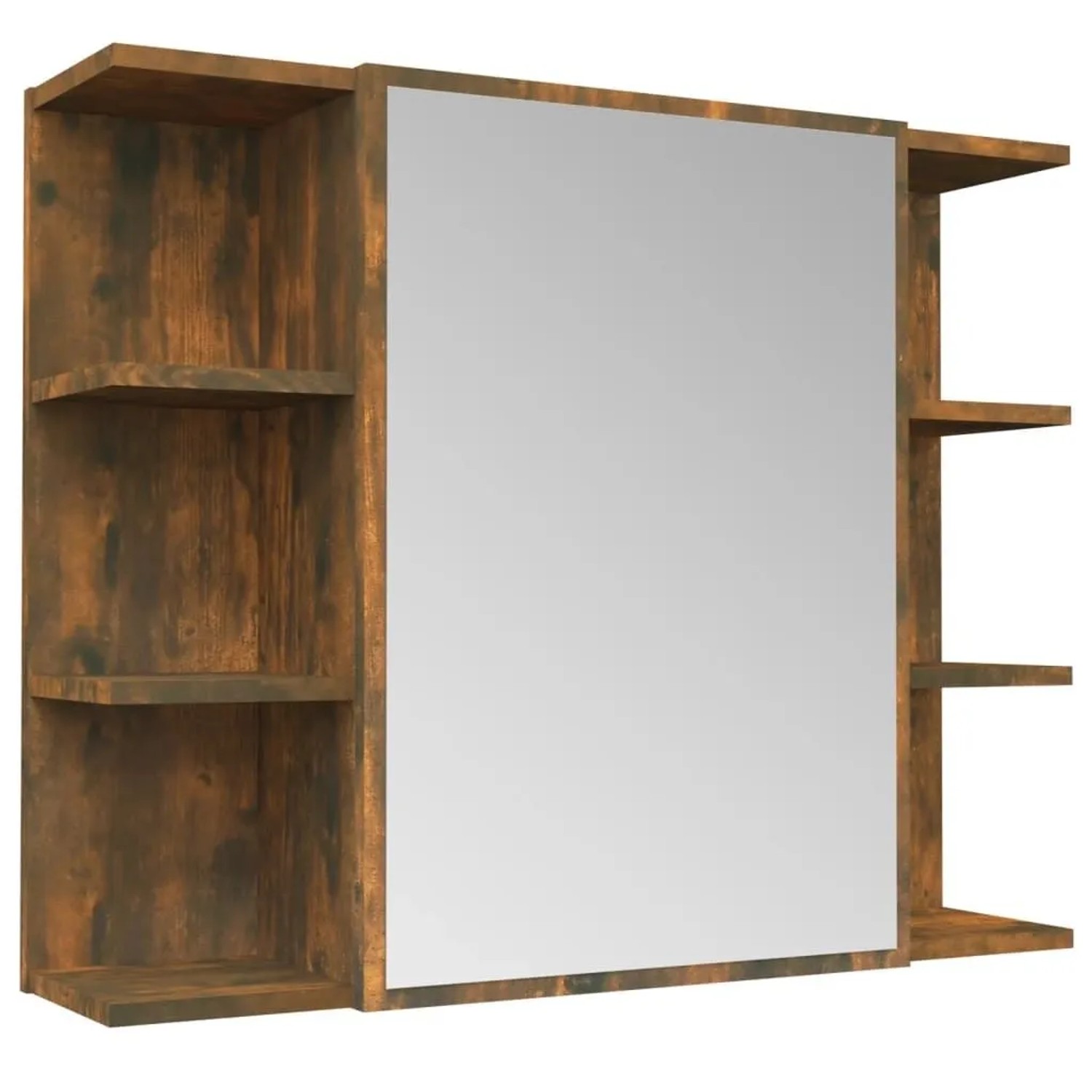 vidaXL Bad-Spiegelschrank Räuchereiche 80x20,5x64 cm Holzwerkstoff 815522