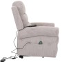 Berlinlodge Massage-Fernsehsessel HxBxT 138x86x168 cm Sitzhöhe 49 cm Liegefunktion Aufstehhilfe Massage Heizfunktion Stoff Cord Hellgrau Massagesessel_5