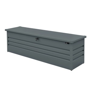 Axi Gartenbox Miles 1000 aus Metall in Anthrazit. Aufbewahrungsbox mit Schloss für Garten, Terrasse oder Balkon.