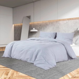 vidaXL Bettwäsche-Set Grau 200x200 cm Baumwolle 136104