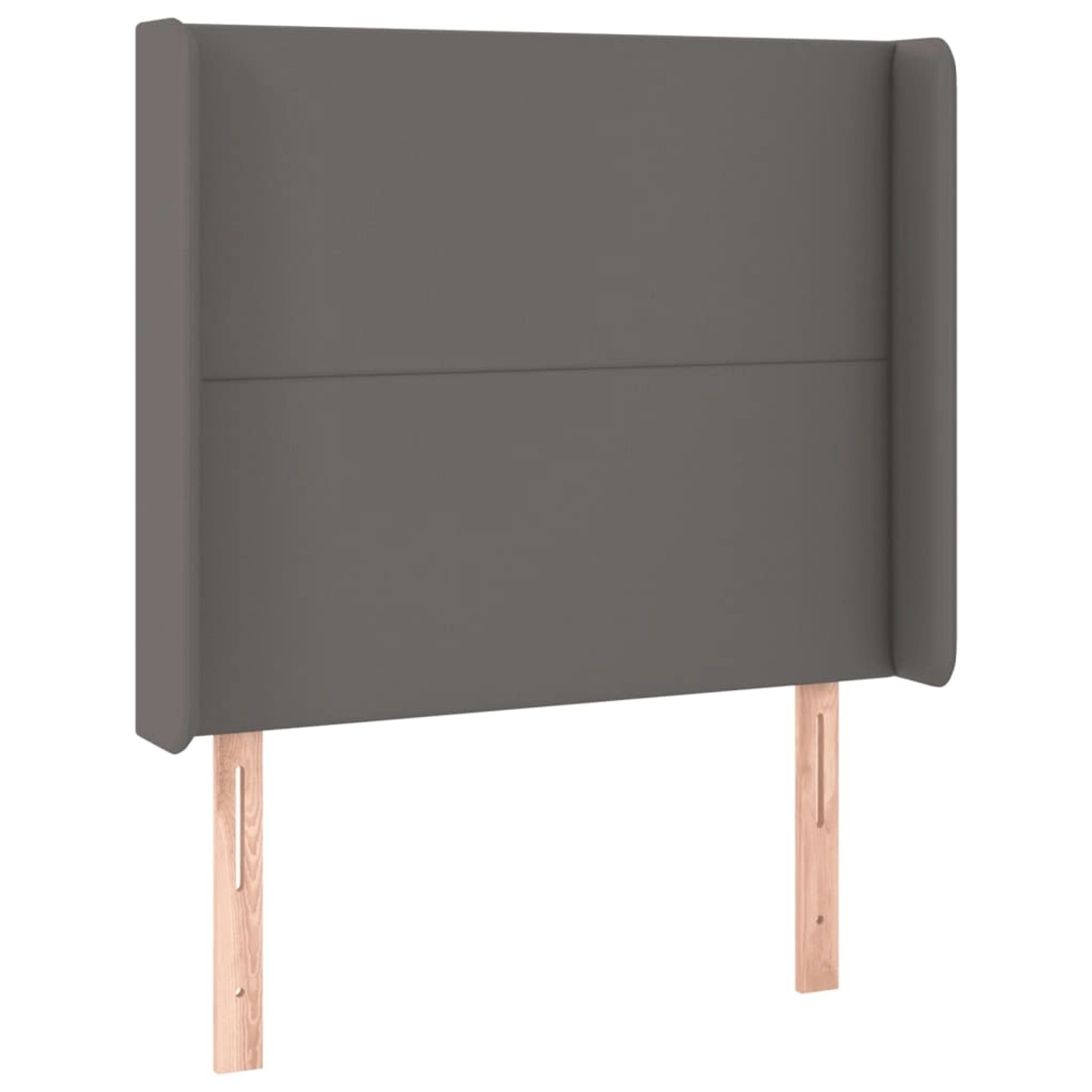 vidaXL LED Kopfteil Grau 83x16x118/128 cm Kunstleder 3123844