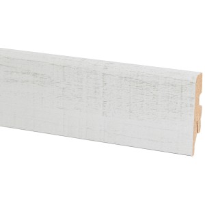 OBI Sockelleiste Eiche, weiß, 40x20 mm, 260 cm lang. Für einen sauberen Wandabschluss.