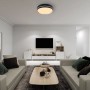 Globo LED-Deckenleuchte Manni, schwarz, Ø 38,5 cm im Wohnzimmer.