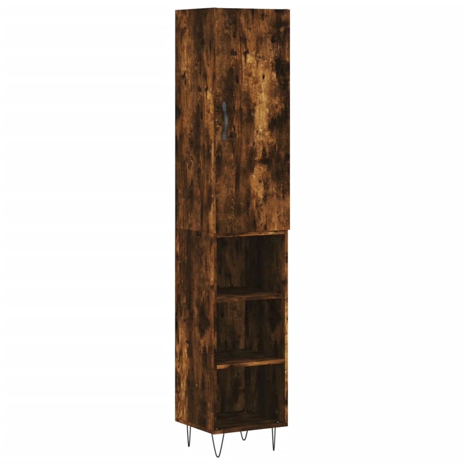 vidaXL Highboard Räuchereiche 34,5x34x180 cm Holzwerkstoff 3199014 günstig online kaufen