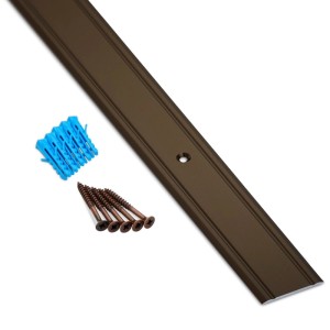 SOTECH Übergangsprofil Cross 1000 x 30 x 2 mm Gelocht Aus Aluminium Bronze Eloxiert inkl. Schrauben