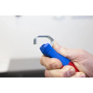 WEICON Kabelmesser (8-27 mm) mit blau-rotem Griff für präzises Abmanteln.