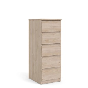 Ebuy24 Nada1 Kommode mit 5 Schubladen im Hickory-Dekor. Schlichte, moderne Optik.