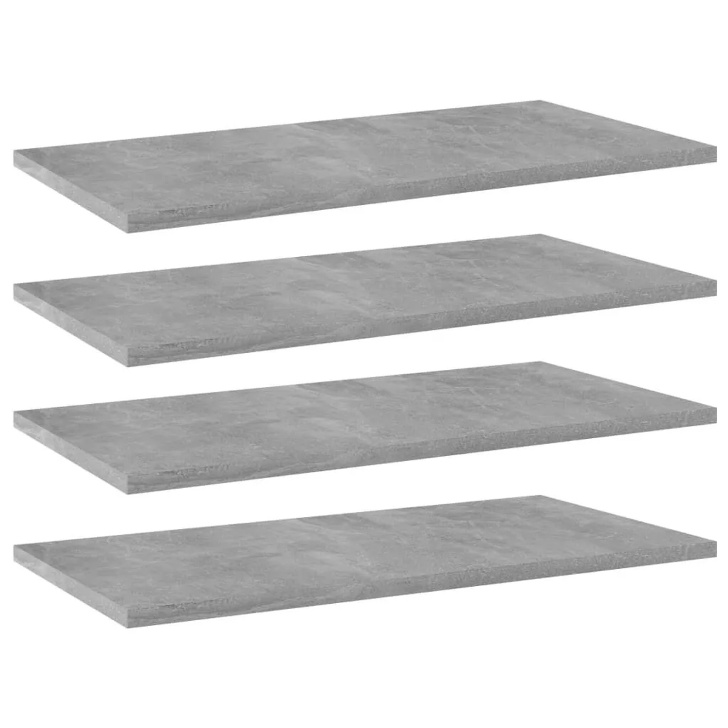 vidaXL Bücherregal-Bretter 4 Stk Betongrau 60x30x1,5 cm Holzwerkstoff 805242
