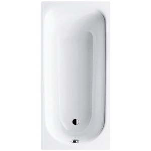 Weiße Kaldewei Stahl-Badewanne Saniform Plus, 170x75 cm, Rechteckform.