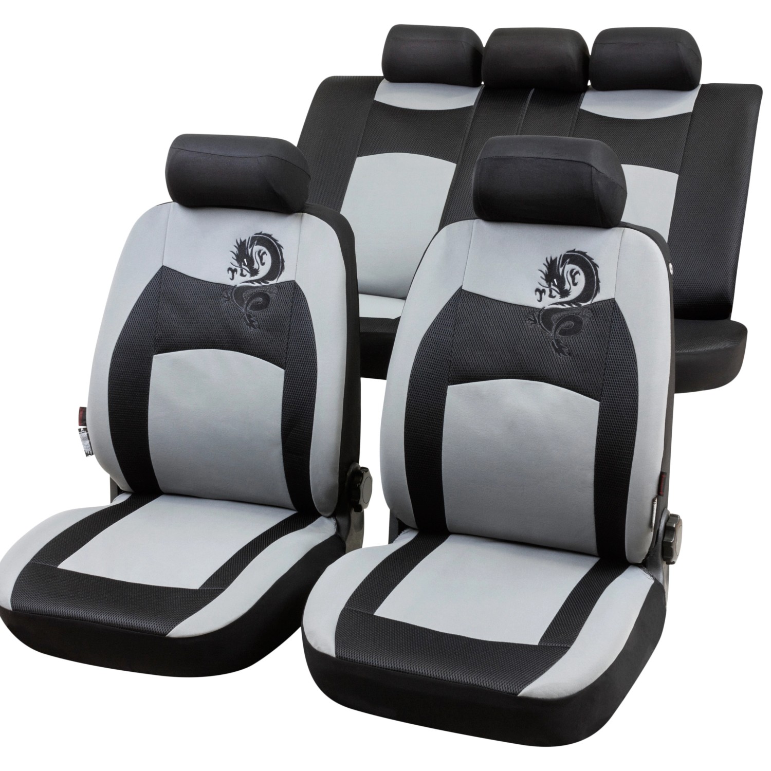 OBI Sitzbezug Komplett-Set Dragon Schwarz-Grau kaufen bei OBI