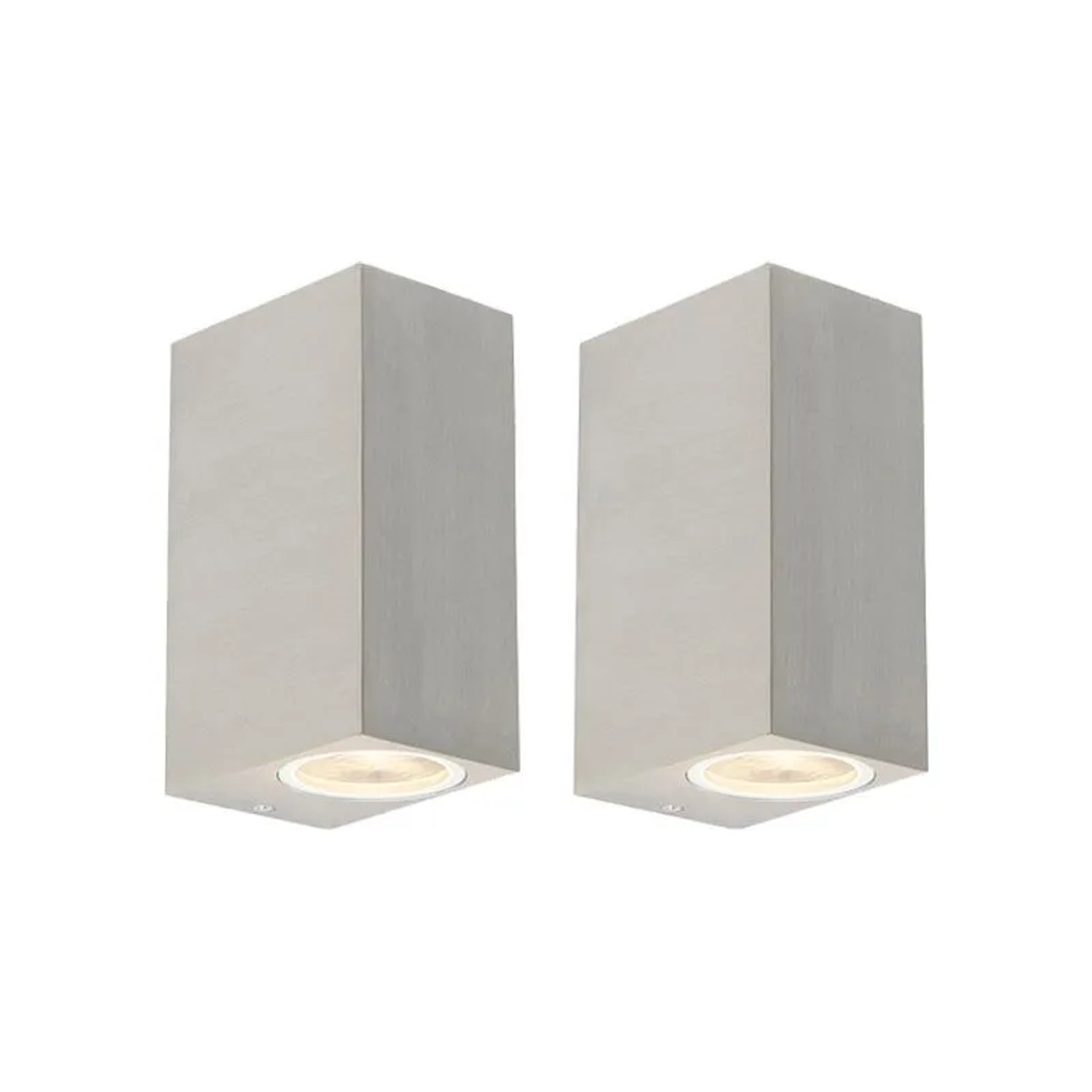 QAZQA 2er Set Moderne Wandleuchten Stahl IP44 Baleno II
