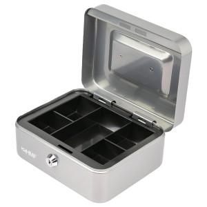 HMF 10120-09 Geldkassette 20 x 16 x 9 cm Silber