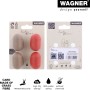 Wagner Wandhaken Set Pill, 4er-Set in Taupe und Korallenrot, aus Bio-Kunststoff zum Schrauben.