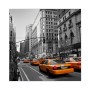Banjado Schlüsselkasten mit New York Taxi Motiv, 30x30cm, 50 Haken, beschreibbar, magnetisch.